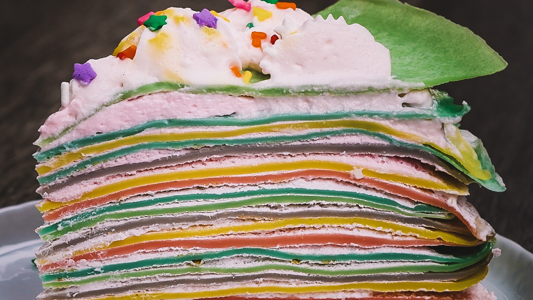 Rainbow Crêpe Cake