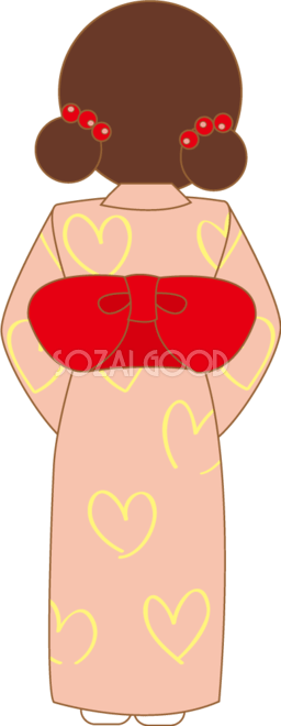 エレガントフリー アイコン 女の子 後ろ姿, 女の子 後ろ姿 イラスト おしゃれ 着物姿の女の子（少女）の後ろ姿 無料イラスト | 素材Good