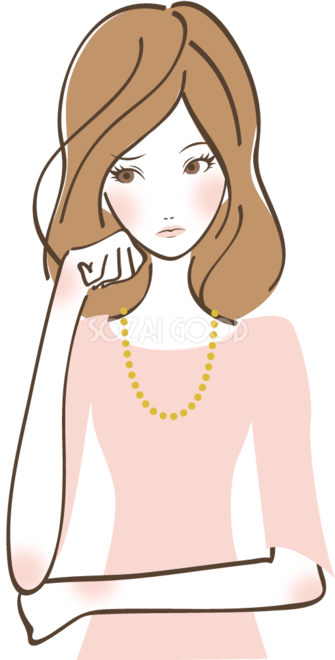 フリー素材女性＊の写真・画像素材[4014539]-Snapmart（スナップマート） 女性ポーズ（うーん） 女性無料イラスト | 素材Good