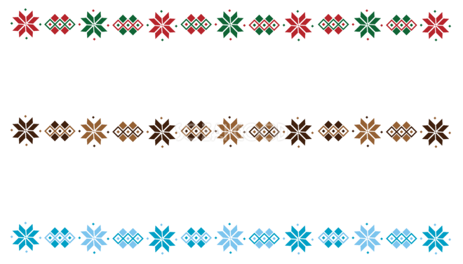 パステルカラーのライン素材イラスト - No: 1081444／無料イラストなら「イラストAc」 冬のライン無料イラスト(雪の結晶ノルディック)37260 | 素材Good