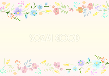 花柄背景～無料のフリーイラスト素材集 柄の背景イラスト無料フリー | 素材Good