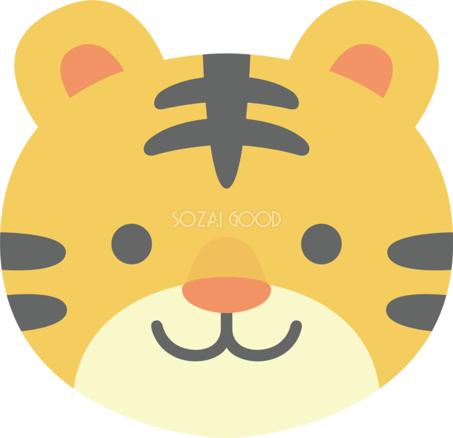 虎のリアルな斜め顔(水彩画)のイラスト素材 [74223494] - Pixta かわいいトラ（顔だけお面にも使える）無料イラスト66425 | 素材Good