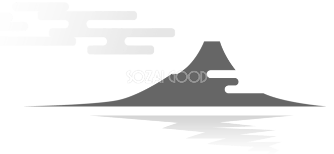 富士山シルエット - Photo Sharing "Photozou" 白黒 富士山(シンプルシルエット)背景無料イラスト81611 | 素材Good