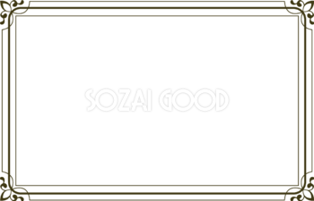 無料イラスト シンプル飾り枠「チェックA」／モノクロ シンプルなフレーム枠イラスト無料フリー | 素材Good