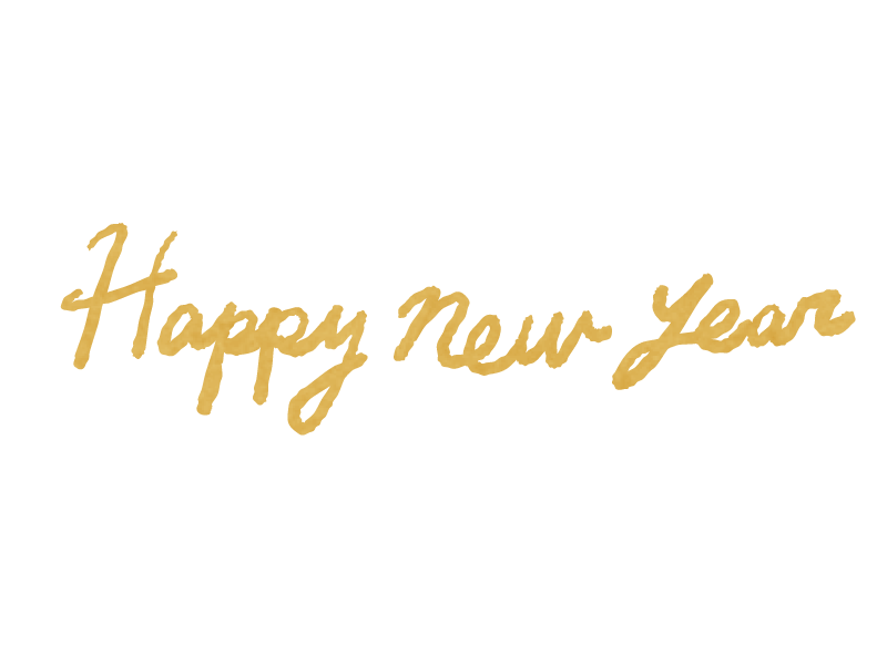 大人可愛いモノトーンの2015JanとHappy New Yearの手書き文字のリボンと星のフレーム | Webデザインに使える素材 Tigpig Happy New Yearの手書き文字 | 無料で使えるフリーな「らくがき素材」