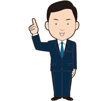 指差し男性ビジネスマン 素材堂