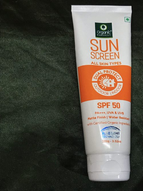 Organic Harvest Sunscreen SPF50 review Naturally Happy Mom