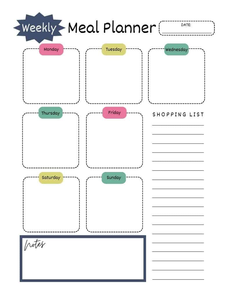 Printable Meal Planner Templates (Free PDF)