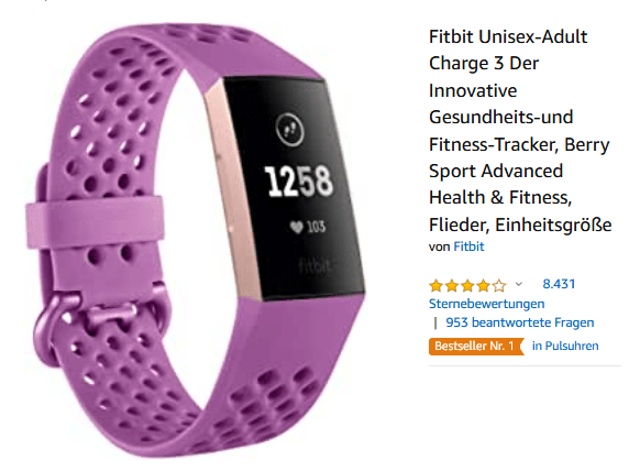 Fitbit Charge 3 aktuell billig » spaaaren.de