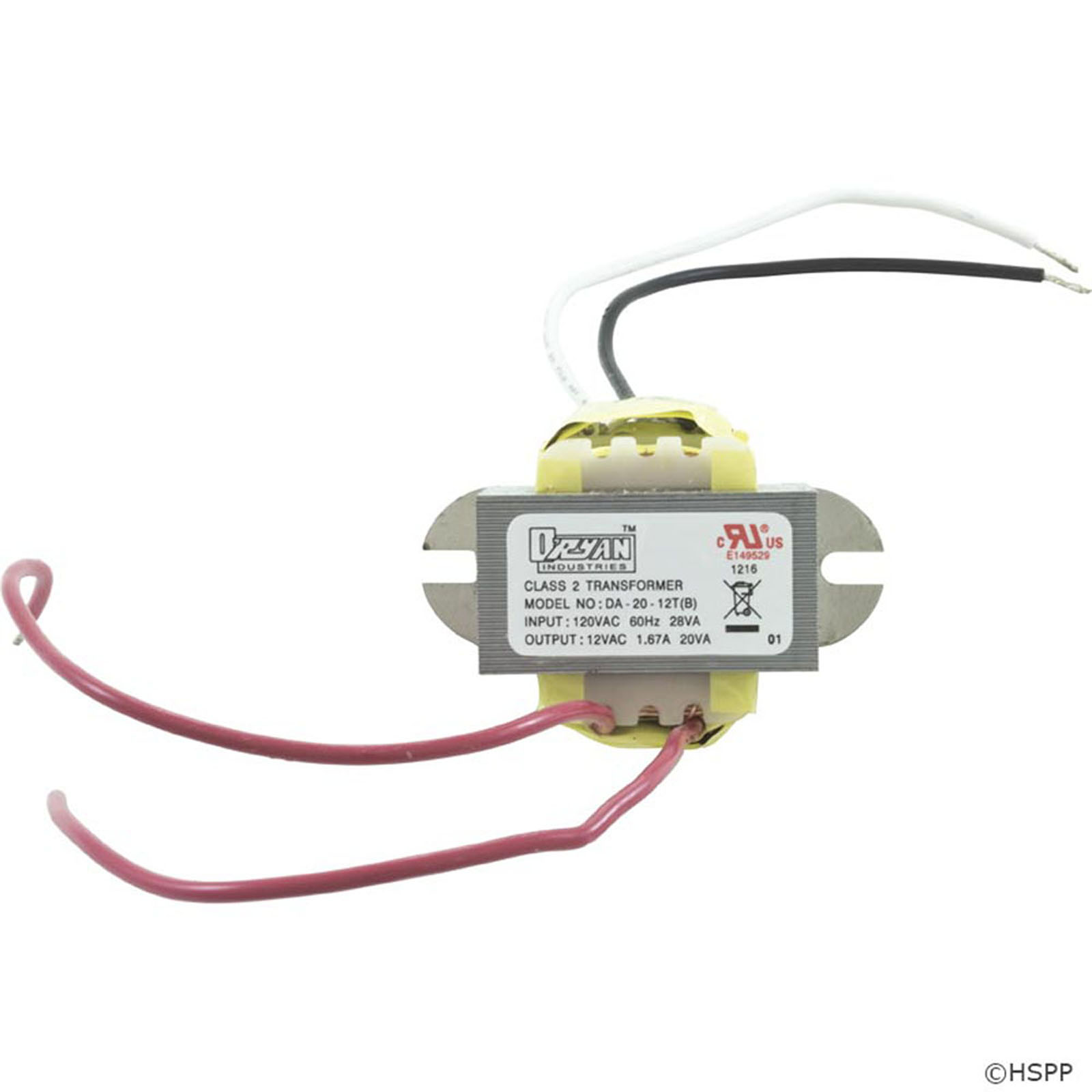 Light Transformer 1 Amp 120 Volt/12 volt