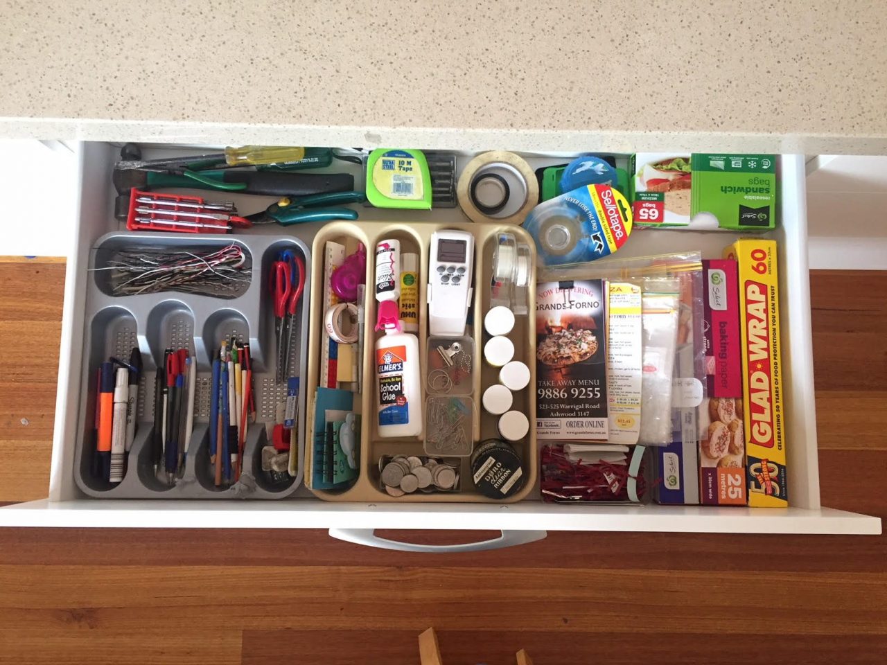 junk drawer mine Professional Organiser Melbourne Space and Time