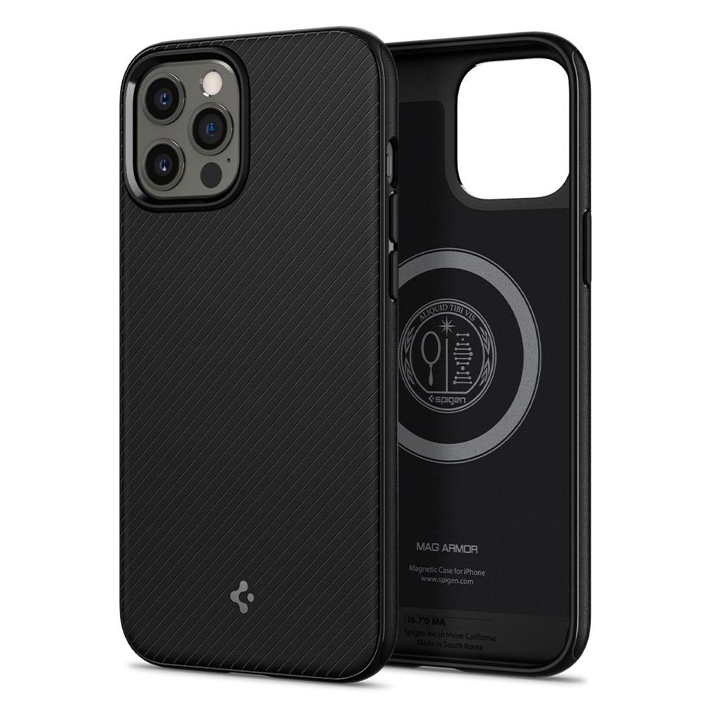Spigen® Mag Armor ACS01864 iPhone 12 Pro Max Case Matte Black Spaceboy*