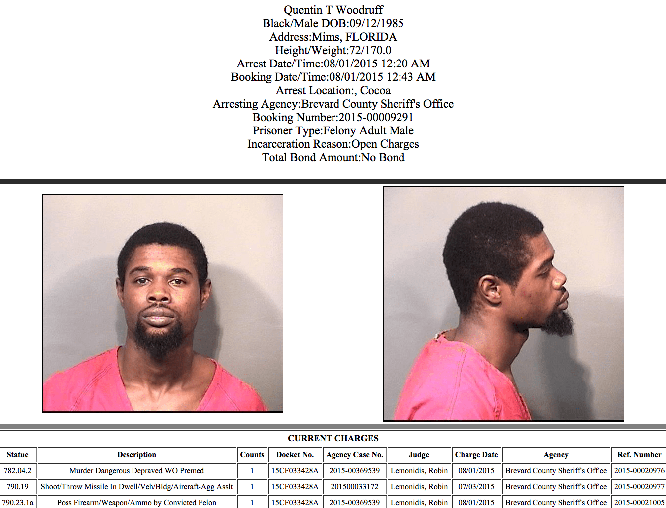 Arrests In Brevard County August 2, 2015 Space Coast Daily