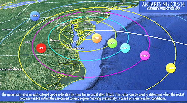 Spacex Launch Visibility Map Nasa: How To Watch Northrop Gruman's October 1St Launch To International Space Station - Space Coast Daily
