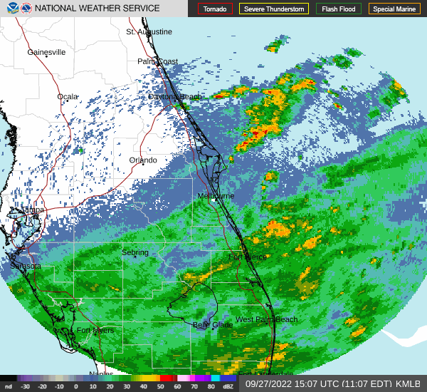 WEATHER RADAR Tropical Storm Warning Now in Effect for Brevard County
