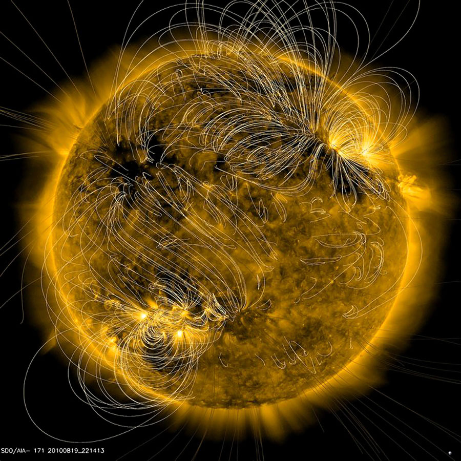Map of Field Lines of the Sun International Space Fellowship