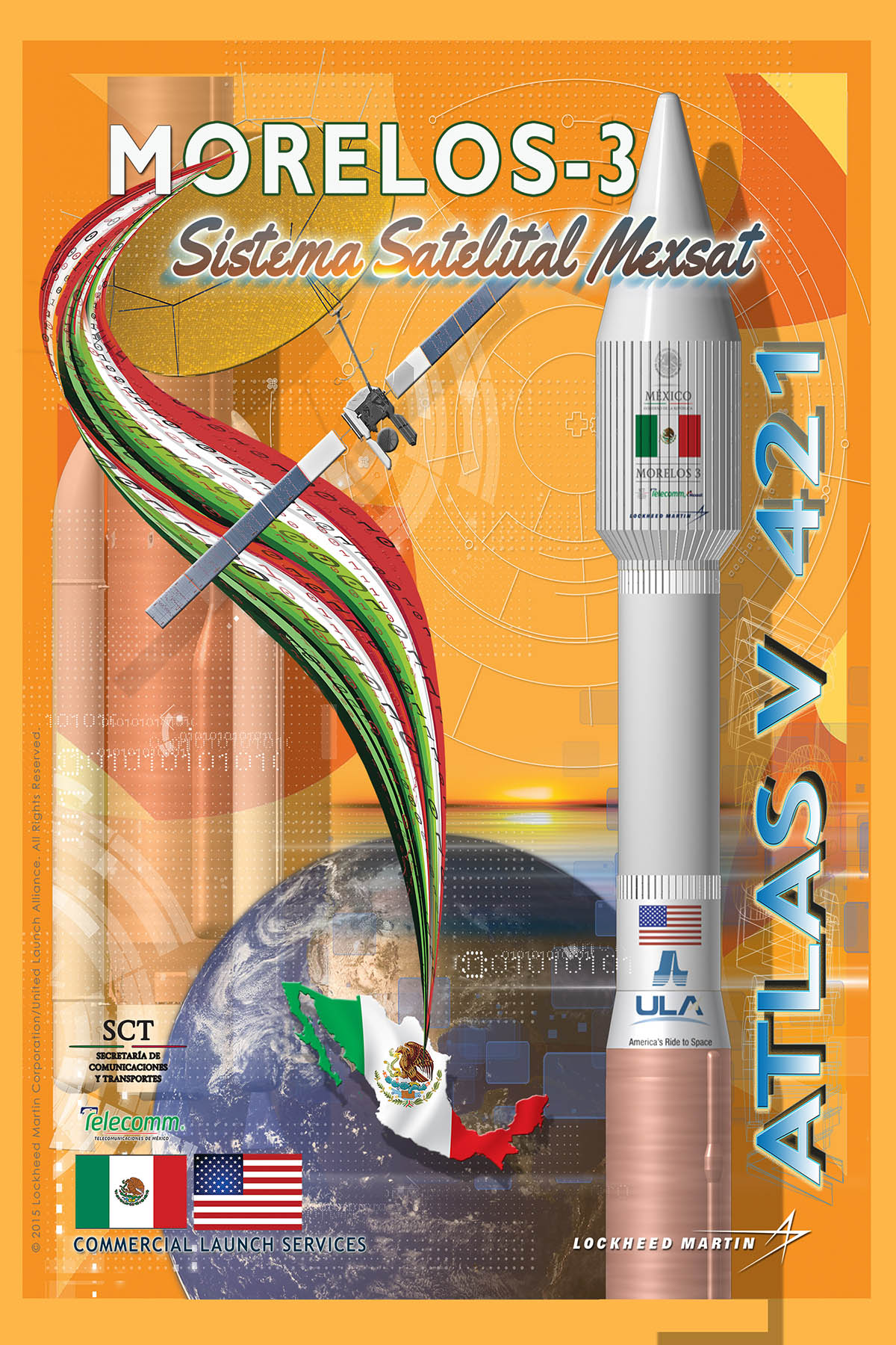 Mexican communications satellite put aboard Atlas 5 rocket for launch