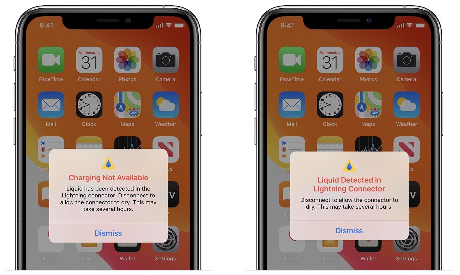 Easy fix for liquid detected in lightning monnector Message - Spacehop