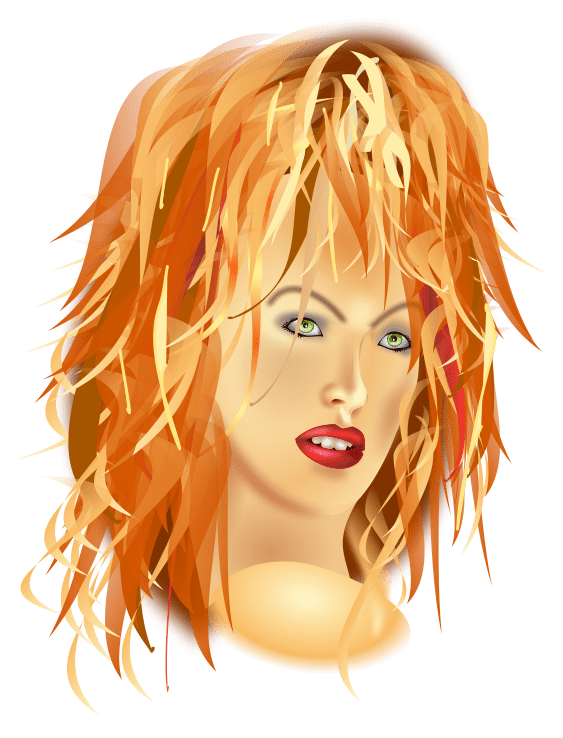 Woman with Red Hair Clip Art Image ClipSafari