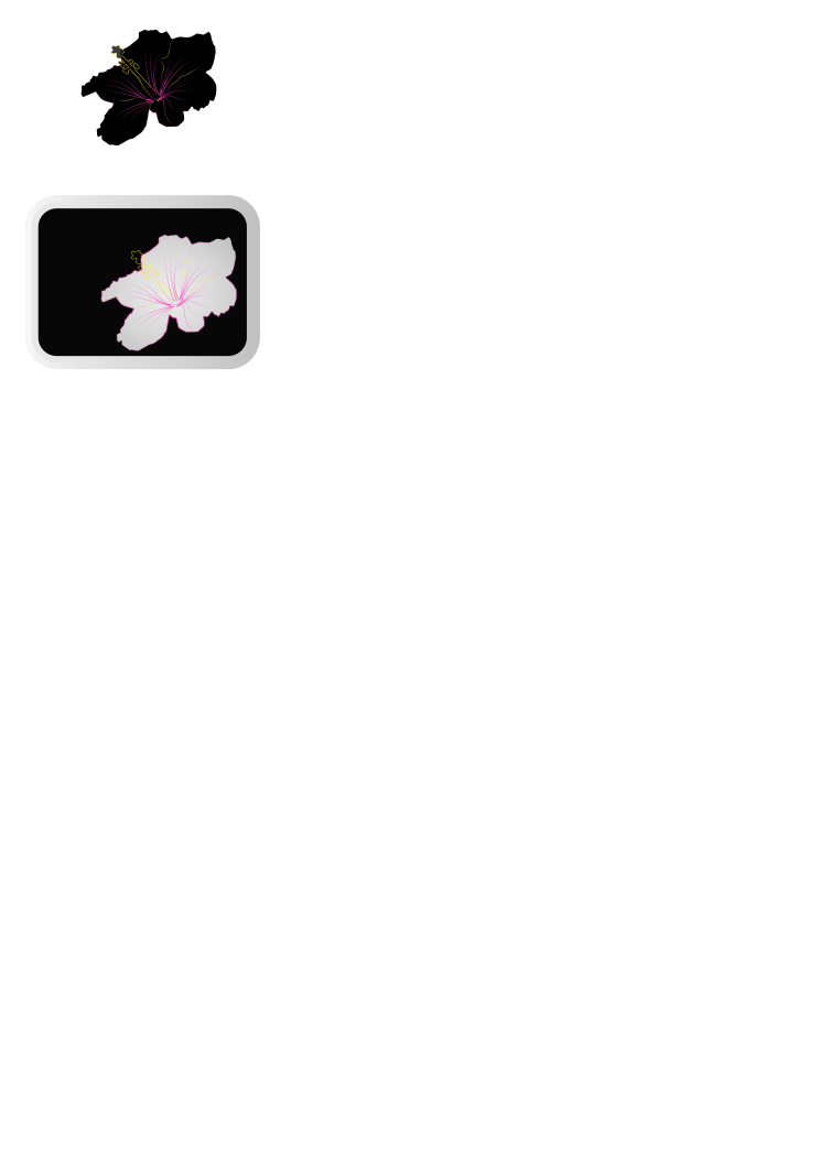 A Black Background with a White Flower Clip Art Image ClipSafari