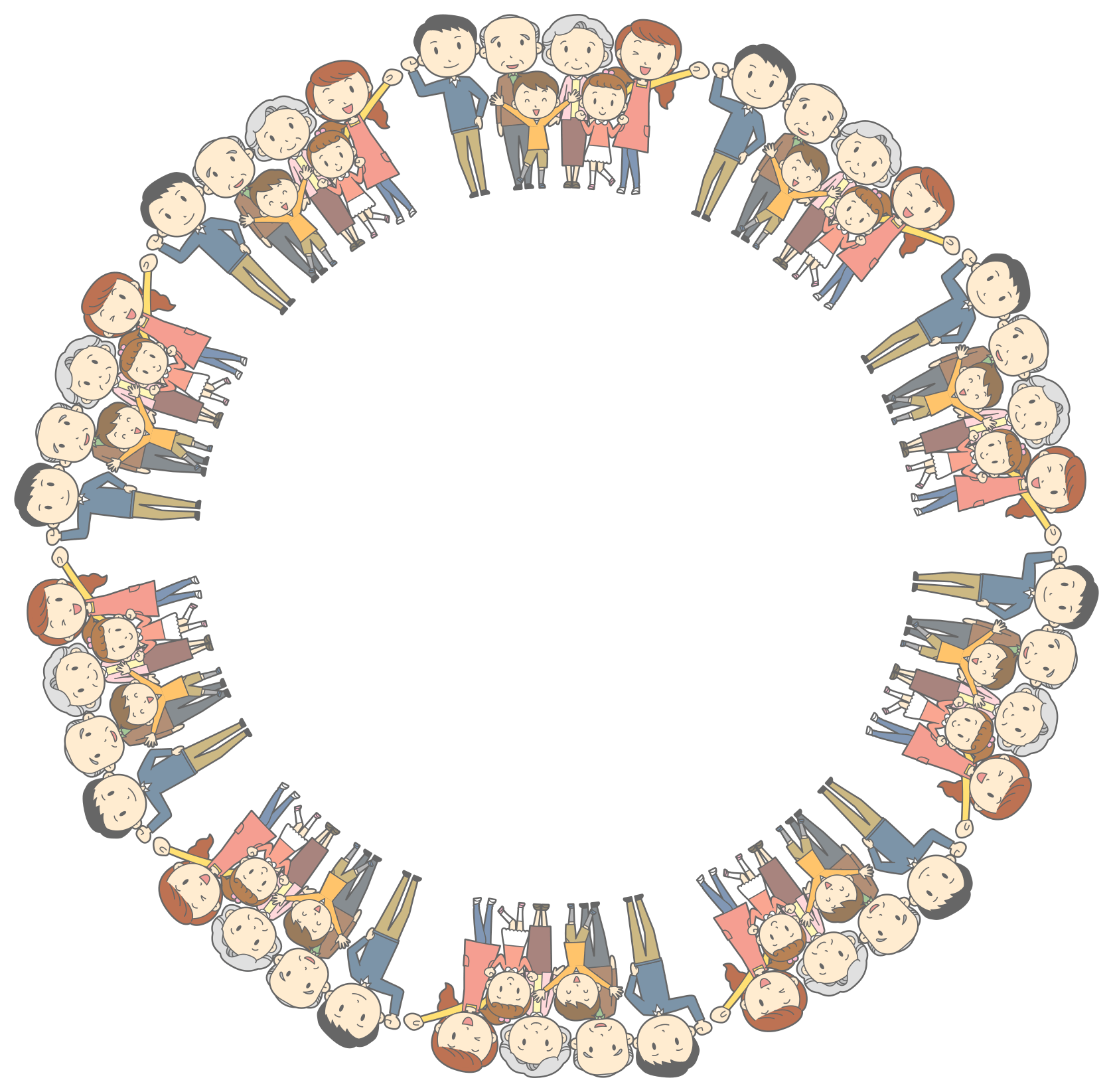 MultiGenerational Family Circle Frame Clip Art Image ClipSafari