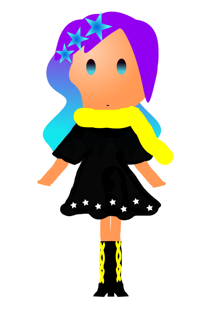 Cartoon Girl With Purple Hair Clip Art Image ClipSafari