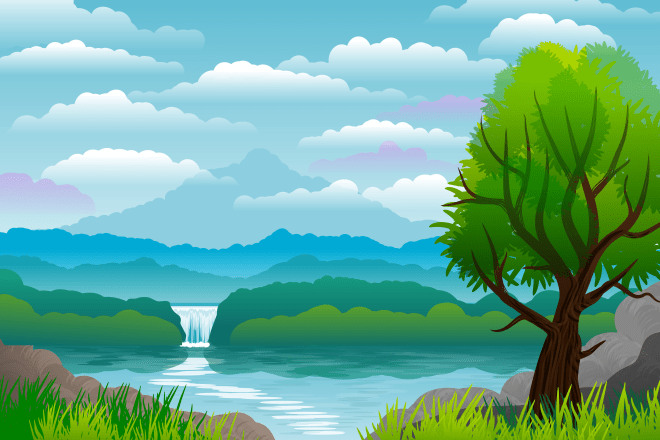 Lake Scenery Clip Art Image ClipSafari