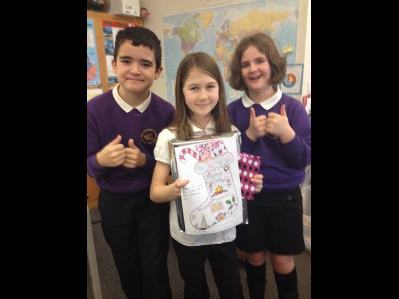 Westwood Primary School Winner of Christmas art competition