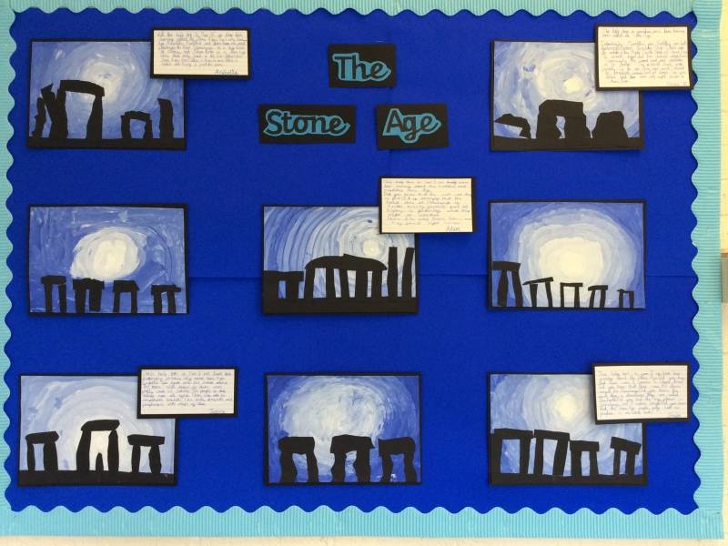 Moss Park Primary School Stone Age Art