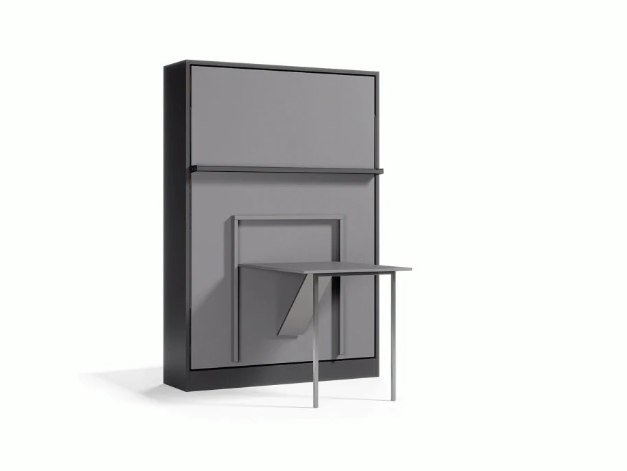 Multimo Full / Full XL Royal Murphy Bed With Folding Table spacesavingbed