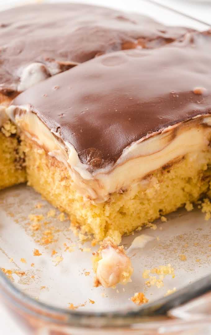 Boston Cream Poke Cake Spaceships and Laser Beams