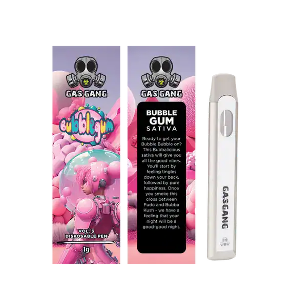 GAS GANG VAPES BUBBLEGUM 1 GRAM Space Station Delivery
