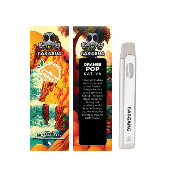 GAS GANG VAPES ORANGE POP 1 GRAM Space Station Delivery