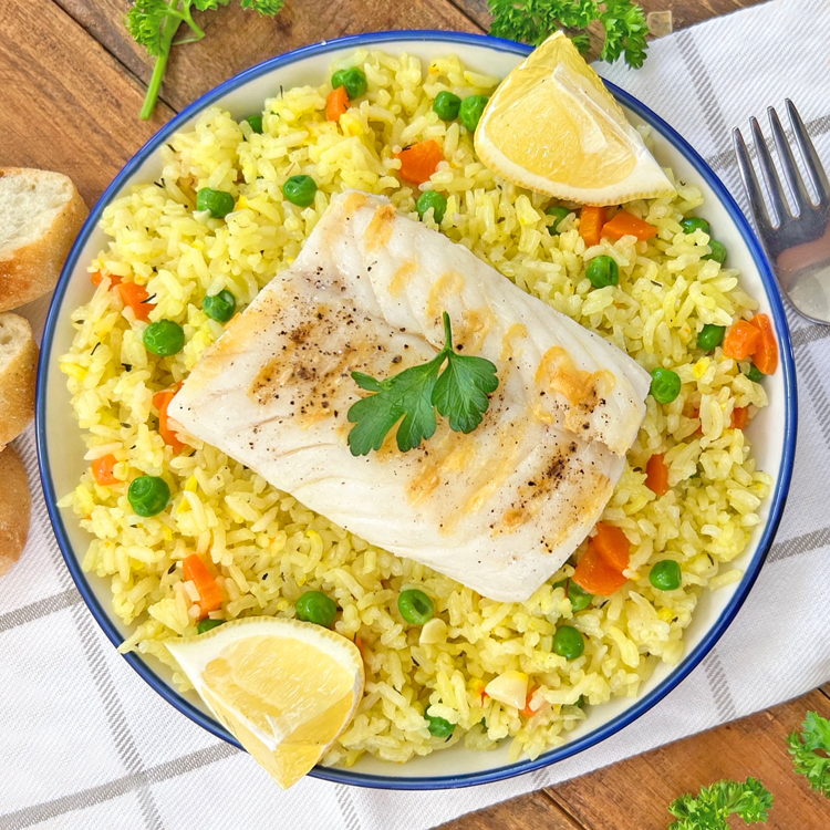 CLASSIC Mediterranean Fish and Rice HeartHealthy 30 Minute Recipe
