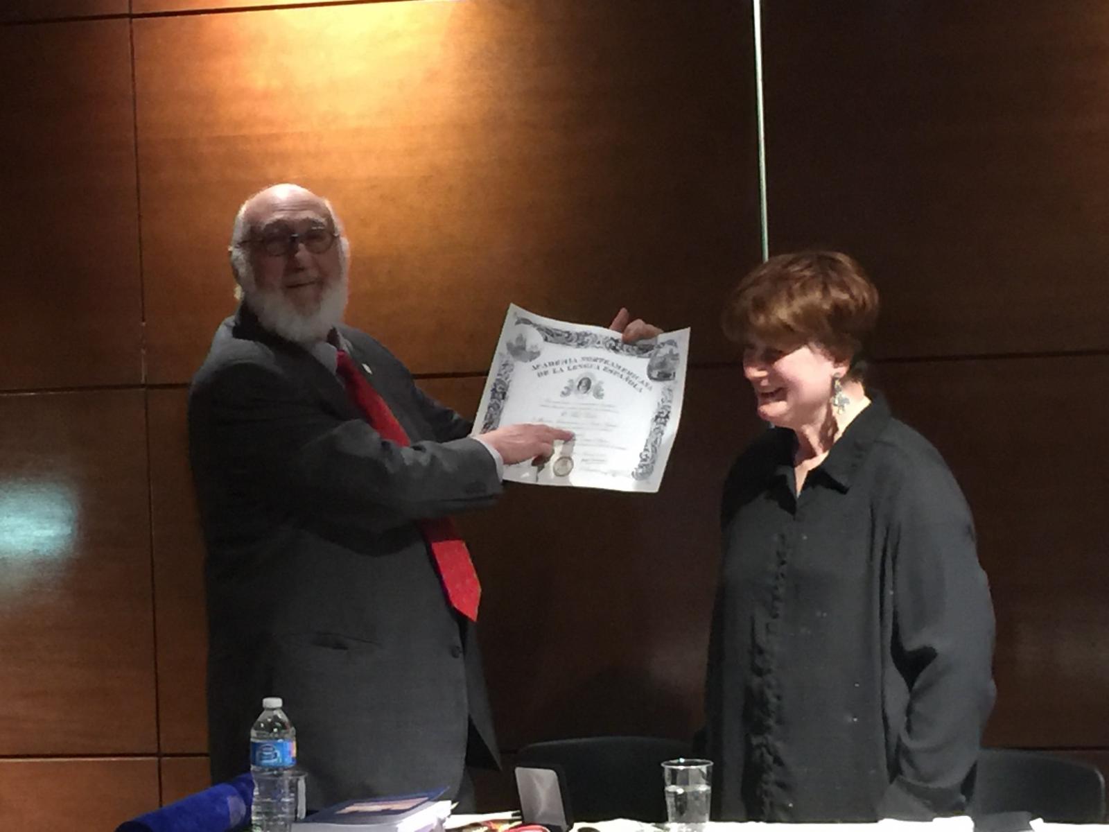 Professor Noël Valis’s Induction Ceremony into La Academia