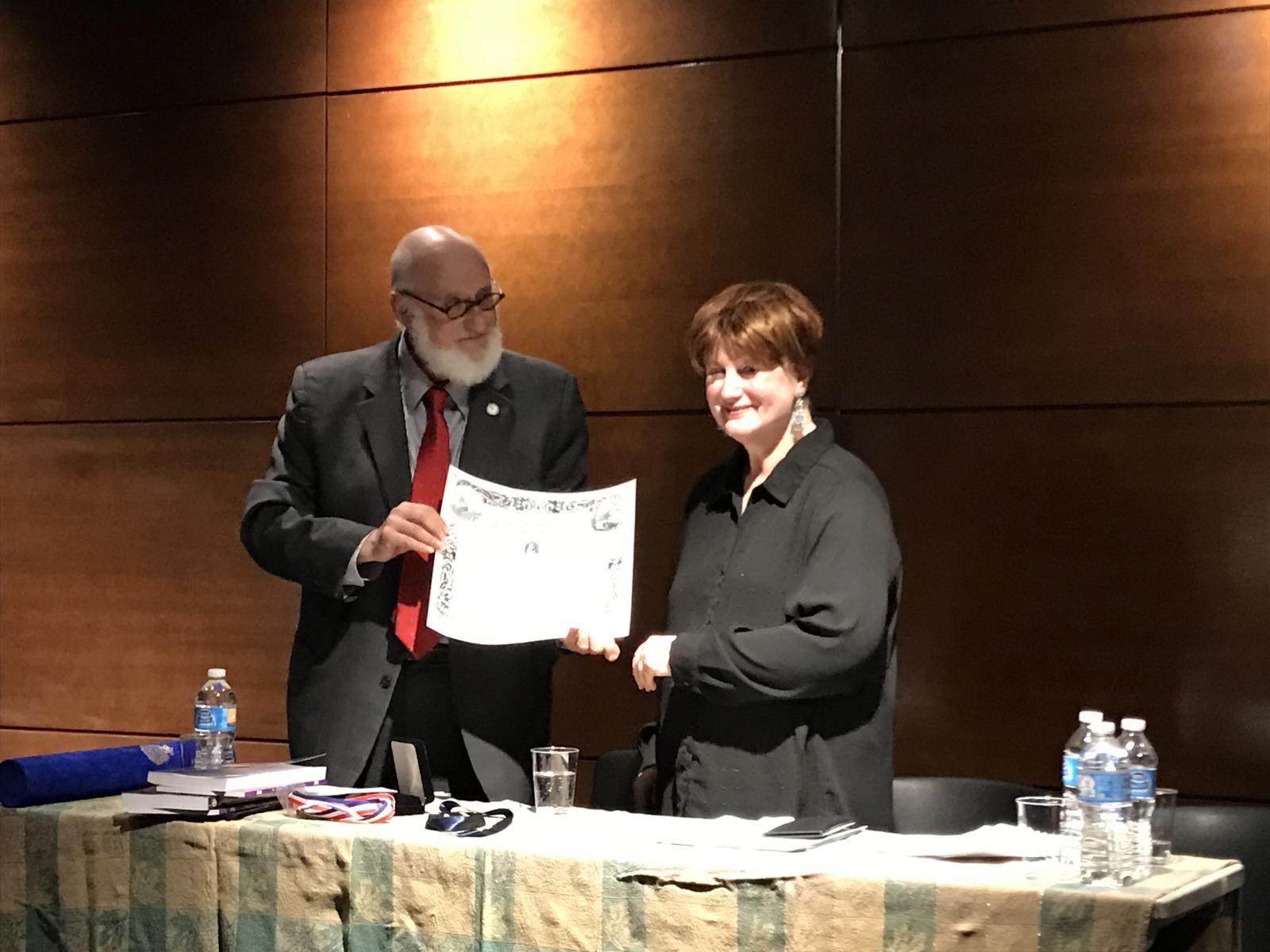 Professor Noël Valis’s Induction Ceremony into La Academia