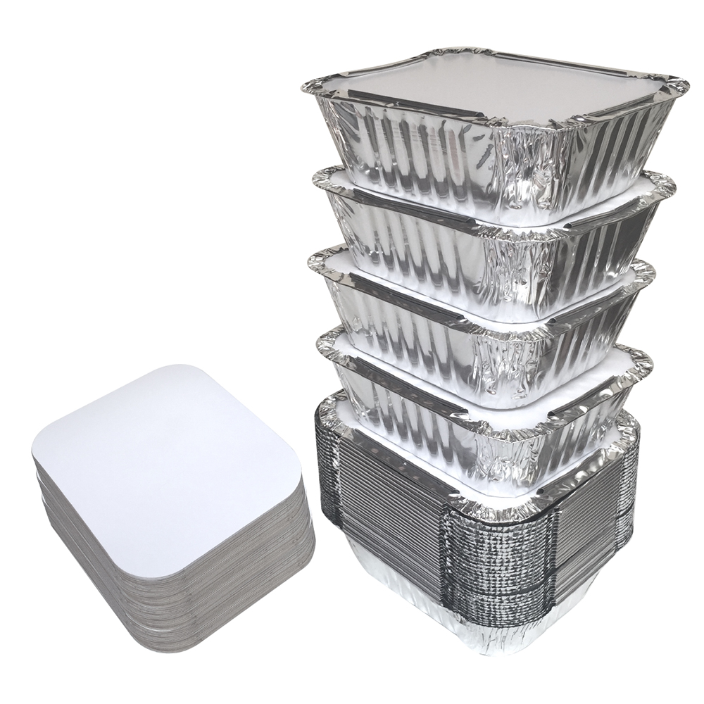 55 PACK ALUMINUM PANS WITH PAPER LIDS / SMALL SIZE Spare Essentials