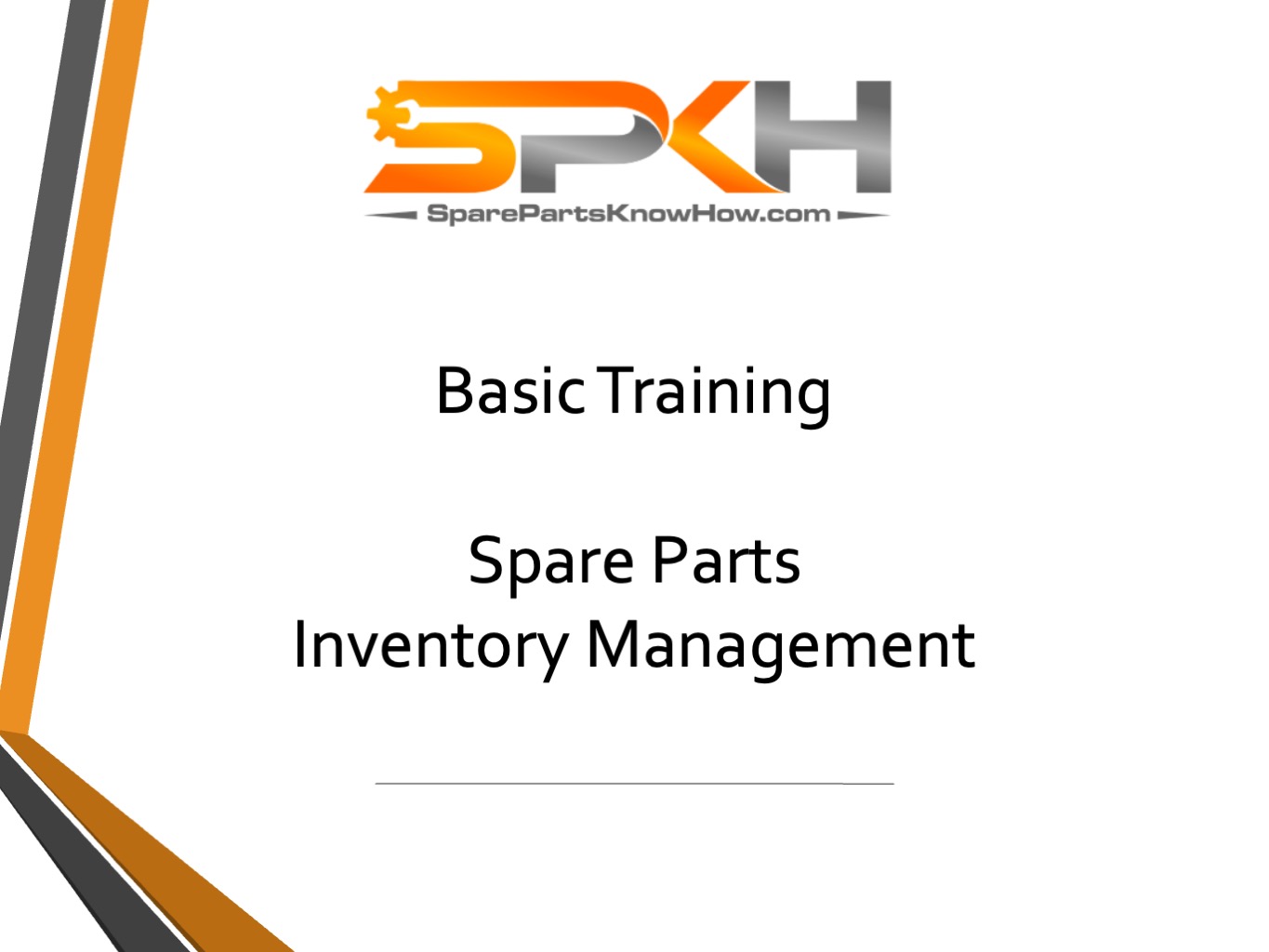 SPKH Basic Training Spare Parts Know How