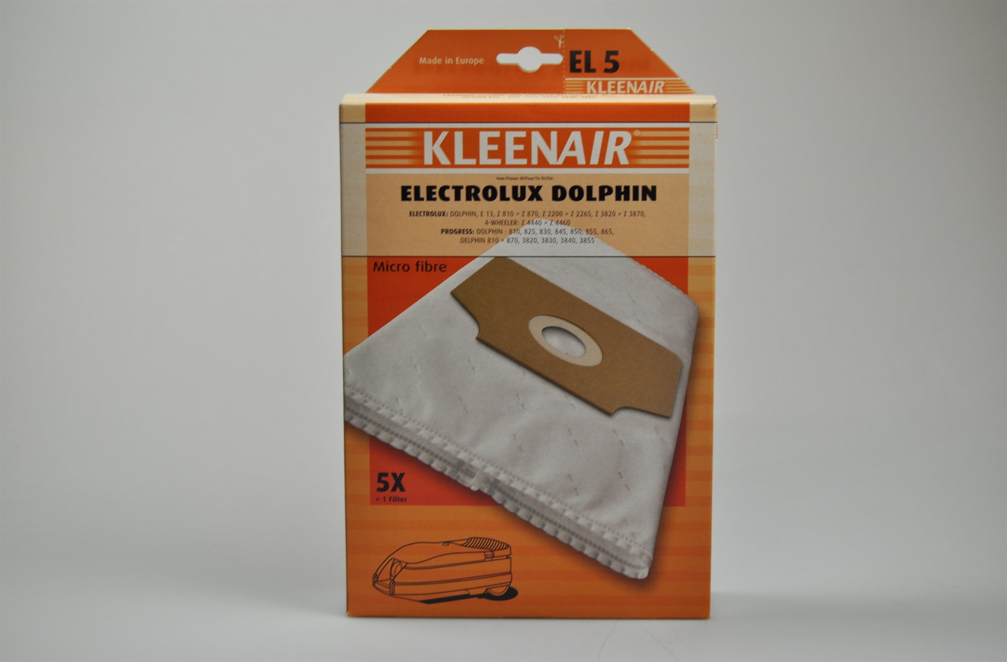 Vacuum cleaner bags, Electrolux vacuum cleaner EL5
