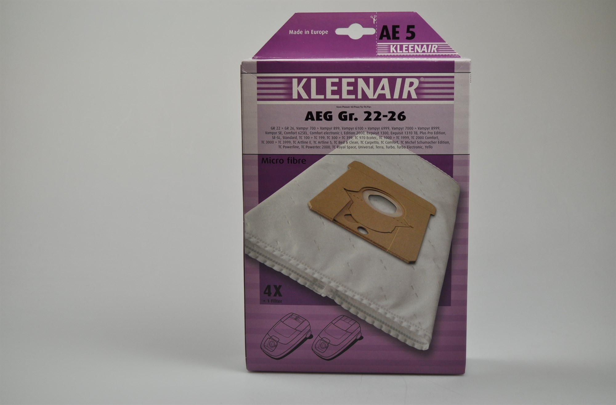 Vacuum cleaner bags, AEG vacuum cleaner AE5