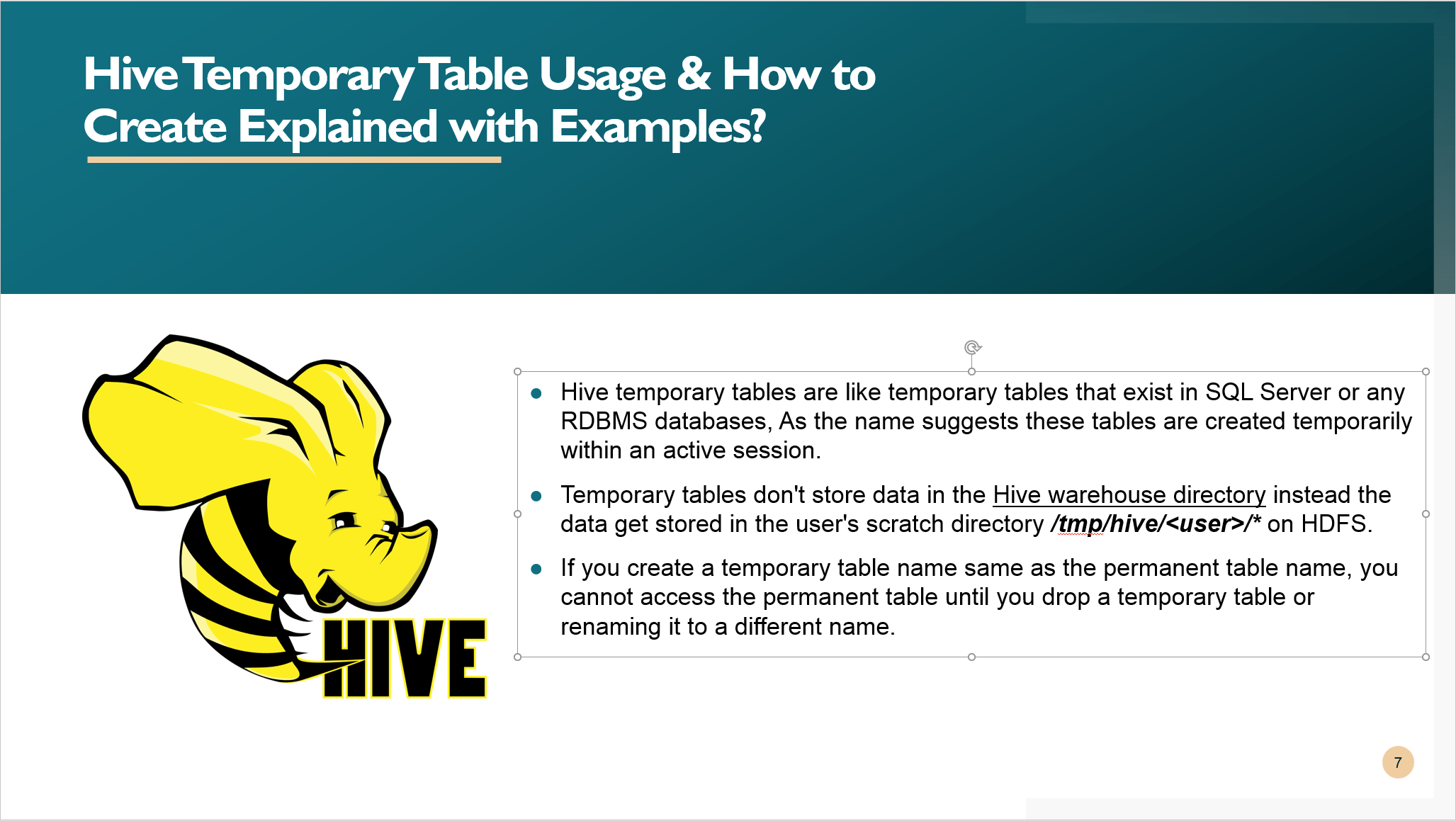 Hive Temporary Table Usage And How to Create? Spark By {Examples}