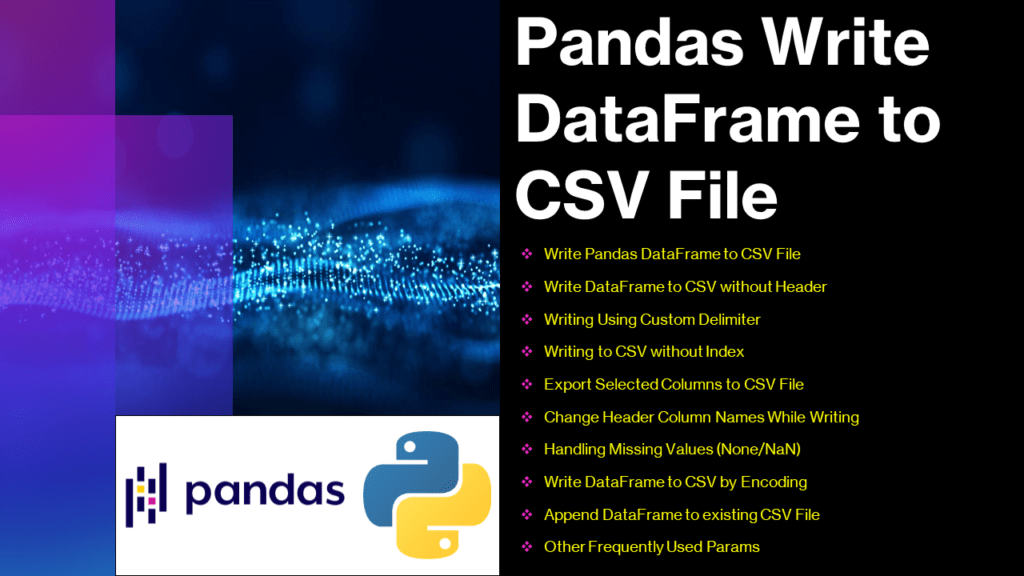 Pandas Write DataFrame to CSV Spark By {Examples}