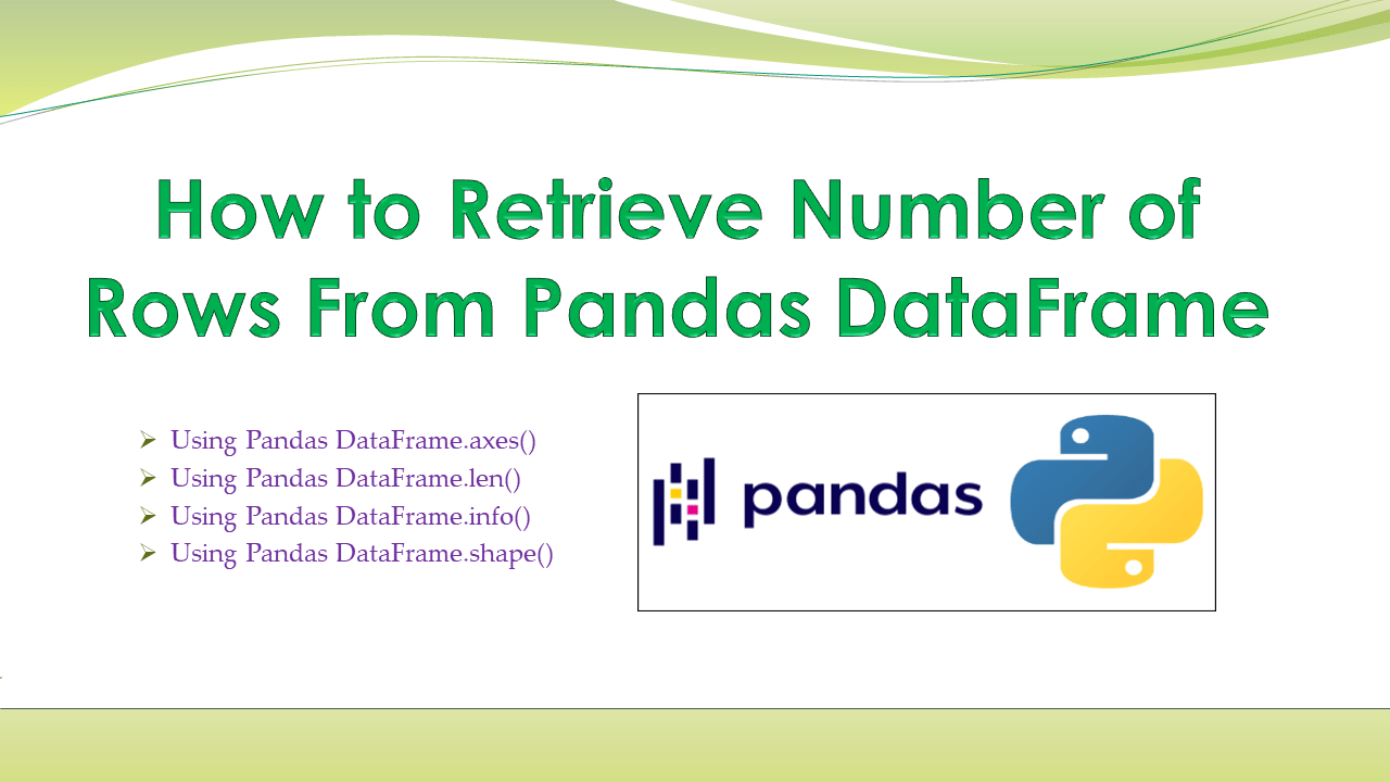Pandas Retrieve Number of Rows From DataFrame Spark By {Examples}