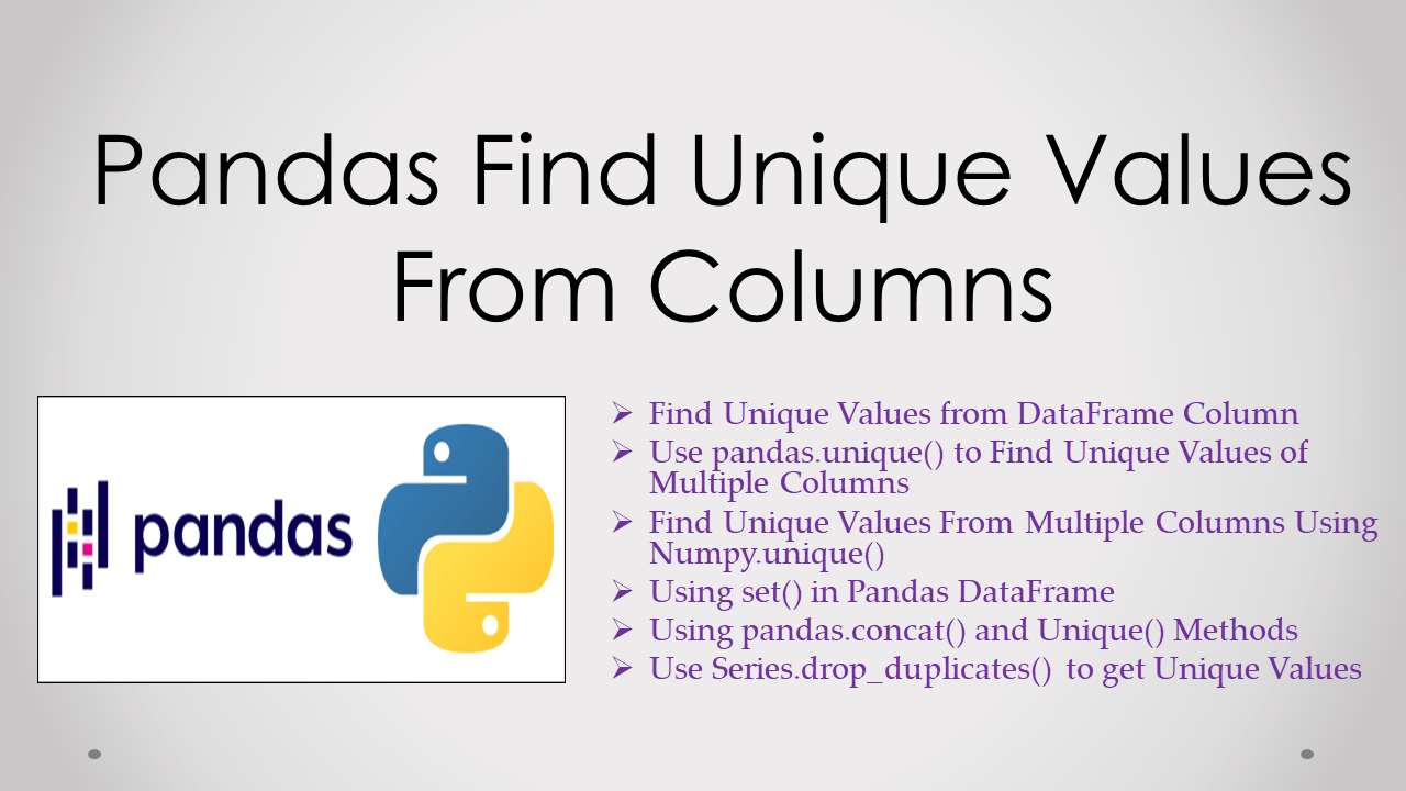 Python Dataframe Get All Unique Values In Column Printable Online