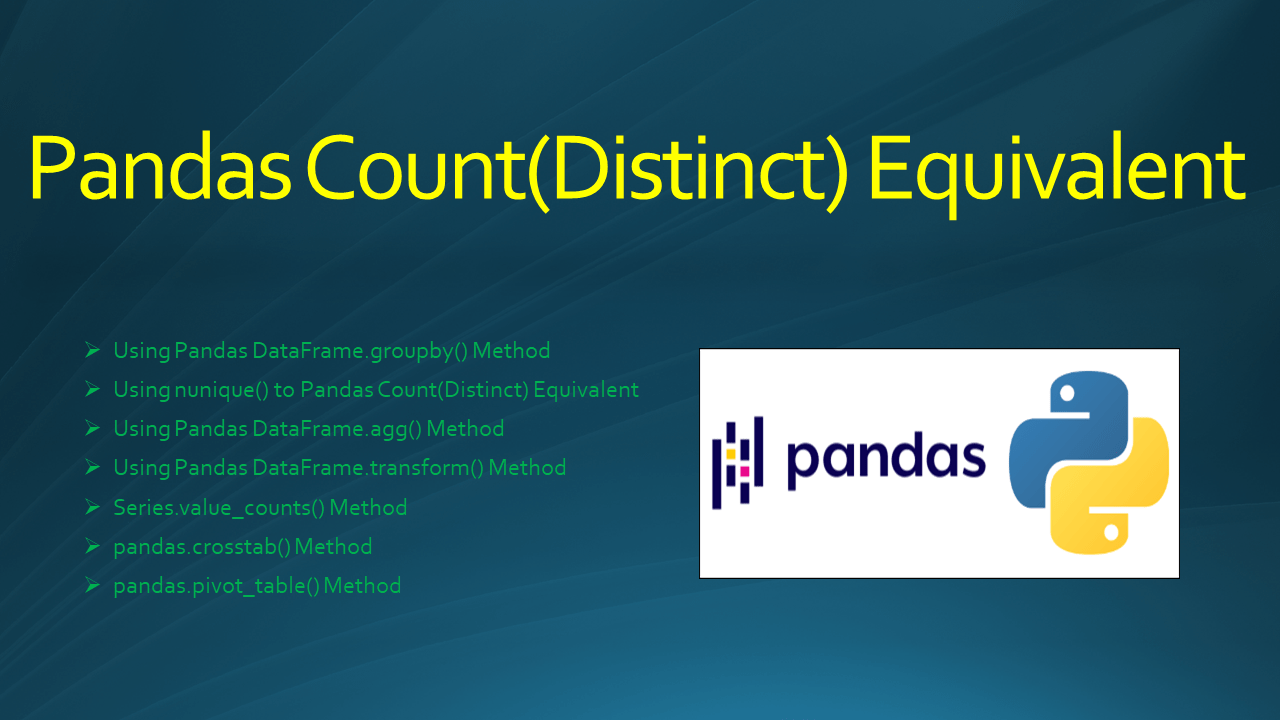 Pandas Count Distinct Values DataFrame Spark By {Examples}