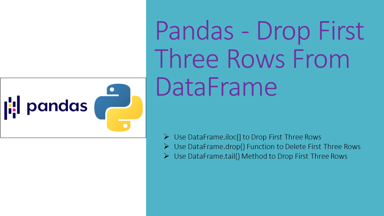 Pandas Drop First Three Rows From DataFrame Spark By {Examples}