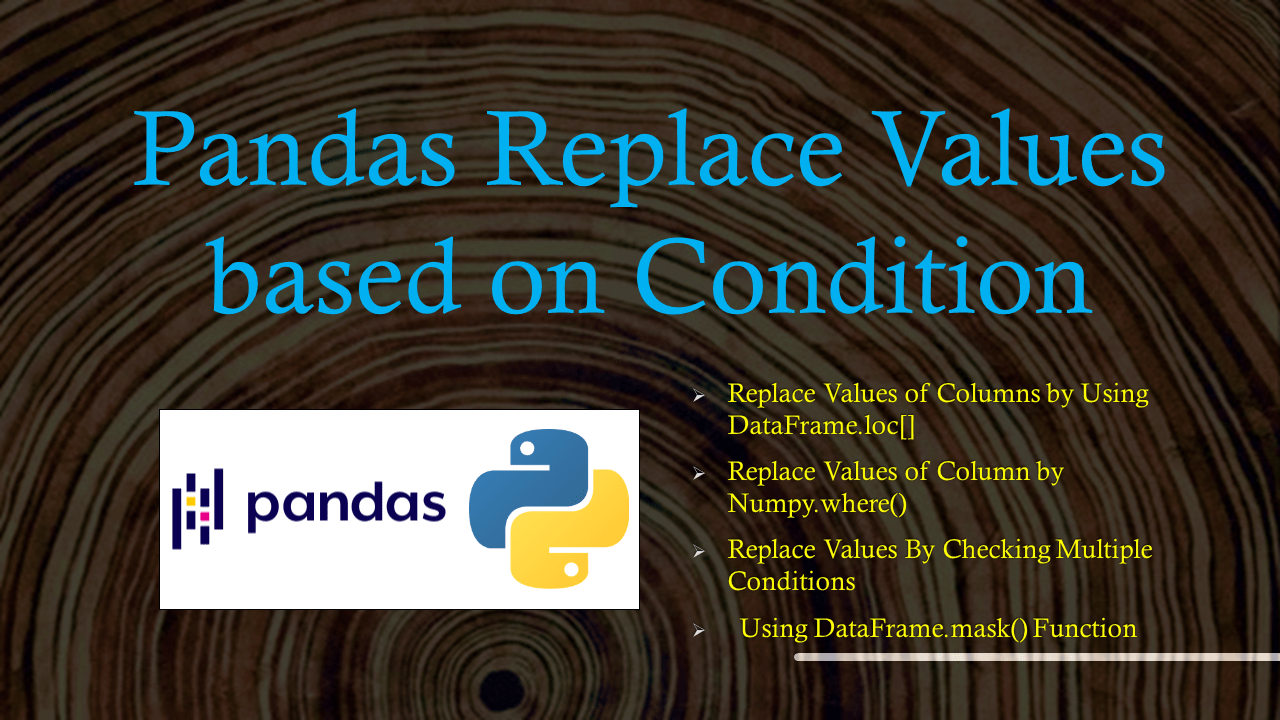 Pandas Replace Values based on Condition Spark By {Examples}