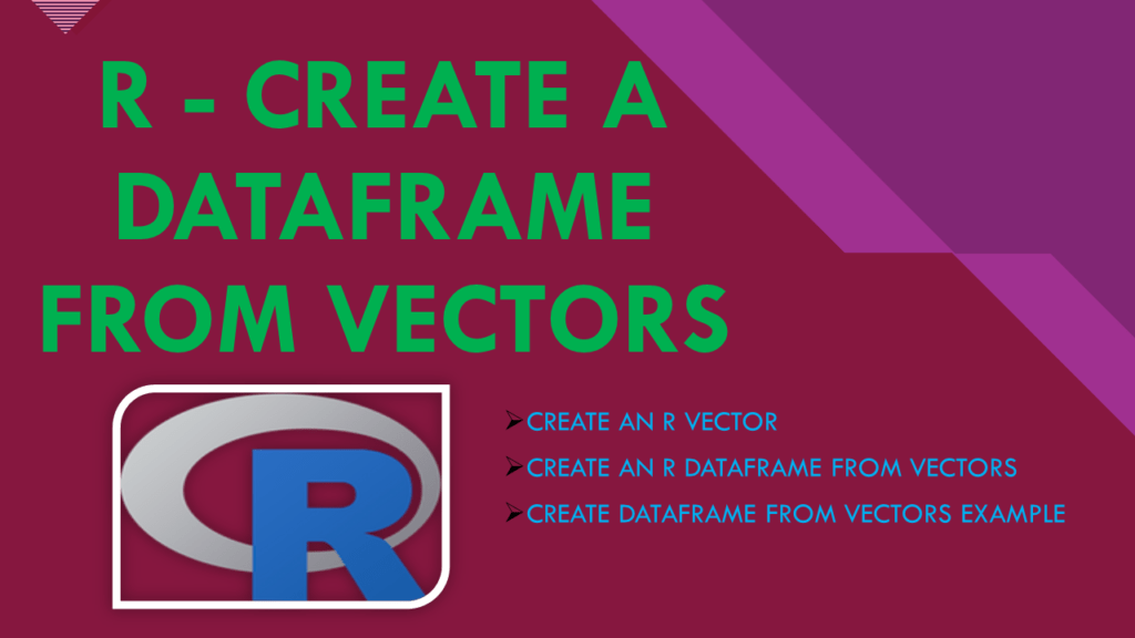 Create a DataFrame From Vectors in R Spark By {Examples}