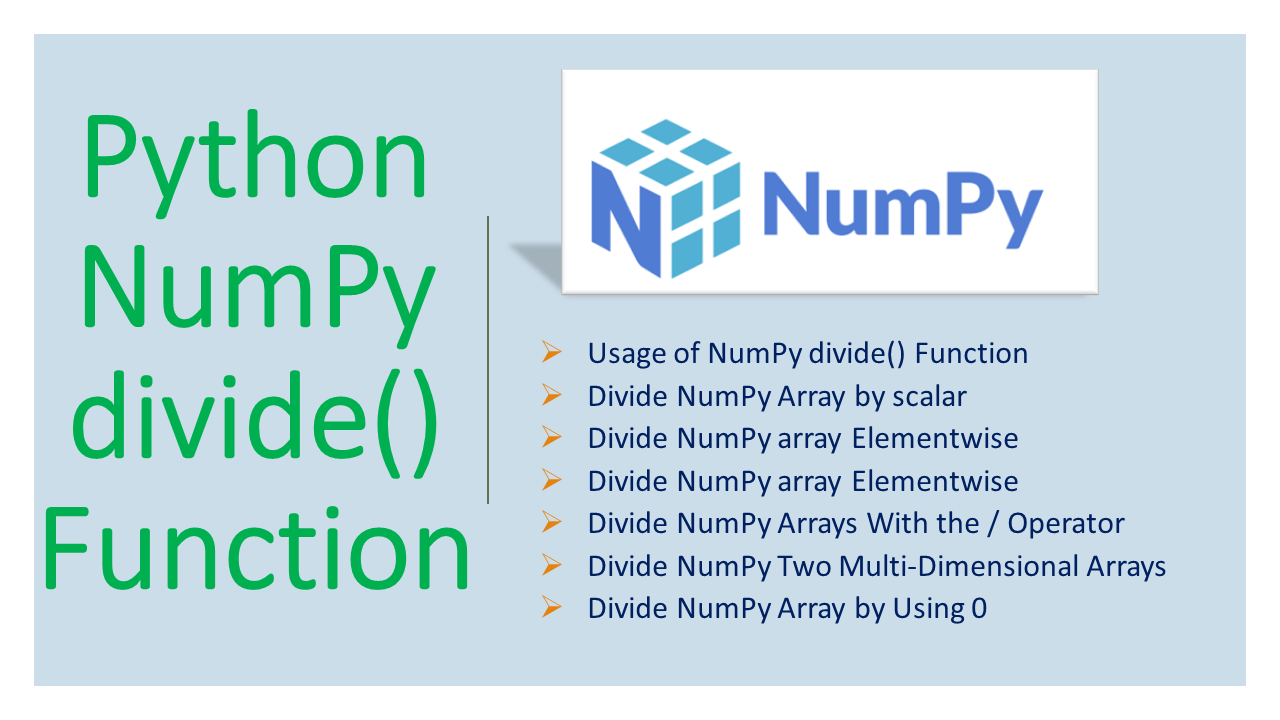 Python NumPy divide() Function Spark By {Examples}