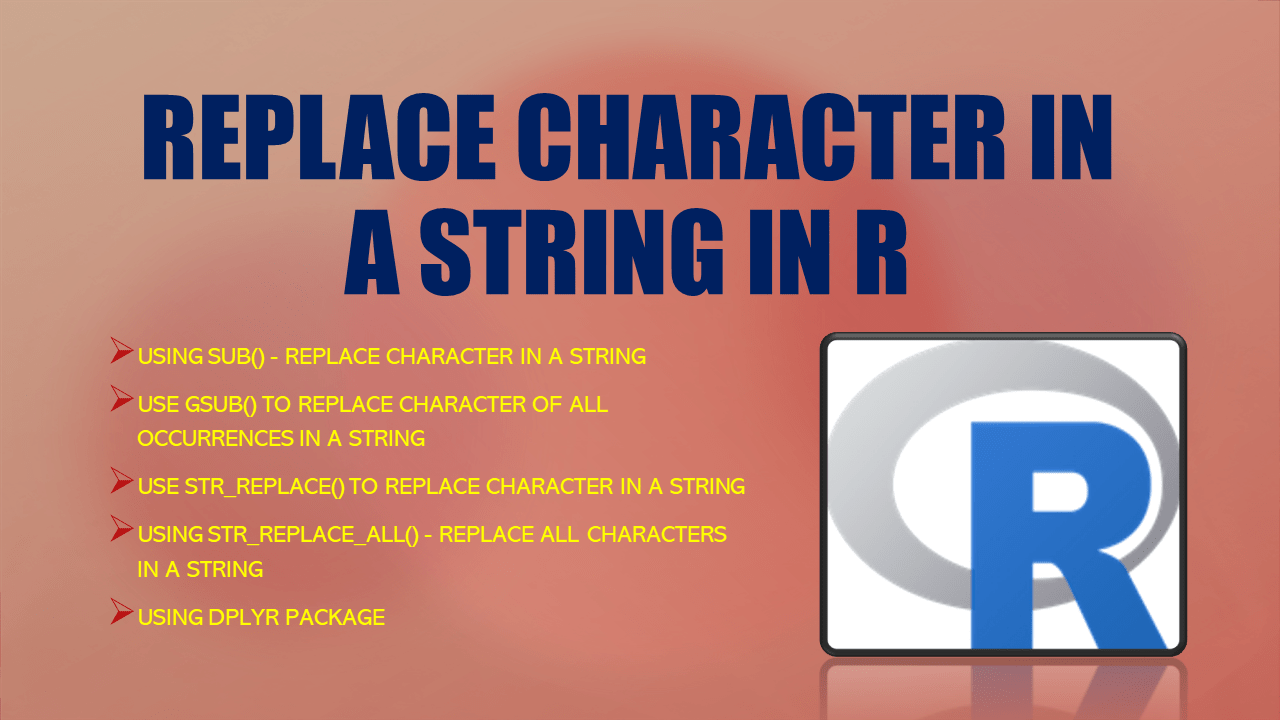R Replace Character in a String Spark By {Examples}